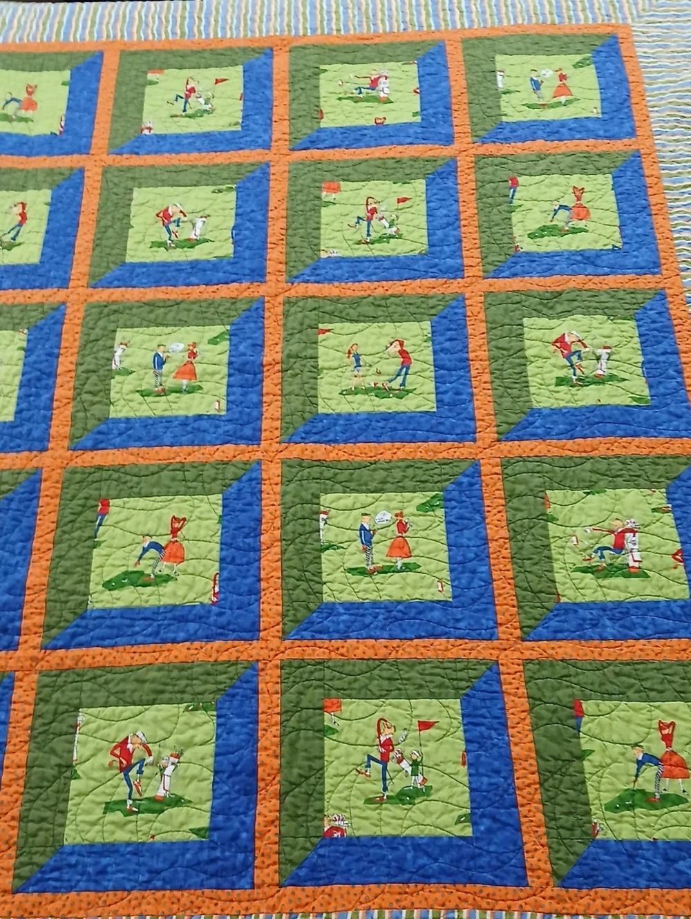 Homemade Golfing Quilt